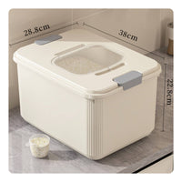 Moisture-Proof Rice Storage Container Multi-Use Sealed Rice Bin Clear View for Kitchen