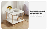 Space-Saving Design Multi-Tier Side Table Lightweight Multi-Level Accent Table Sturdy and Long-Lasting Nightstand Easy Assembly for Apartment Dwellers, Young Adults, Homeowners, Bedroom, Living Room