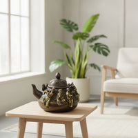 Teapot Ornament Metal Decorative Teapot Portable Collectible Ornament for Collectors