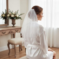 Two-Tier Pearl Bridal Headpiece Lightweight Bridal Headpiece with Comb Handmade for Bride