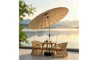 Patio Umbrella with Water Tank Base Stable Patio Umbrella with Base Windproof for Garden, Poolside, Cafe