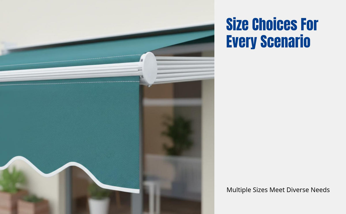 Retractable Electric Awning, Waterproof Aluminum Cover, Outdoor Patio, Courtyard, Storefront