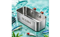 Rail Mounted Box Smooth Stainless Box Easy to Clean Marine Angling Supplies for Yacht Railing