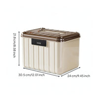 2-Tier Lockable Storage Box Portable Combination Lock Box Rectangular Storage Organizer Heavy Duty for Car