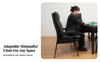 clean contemporary Design Armless Upholstered Chair spine Support Indoor Furniture Padded Seat adaptable for Game Players, Office Managers, Interior Decorators, Living Room, Bedroom, Waiting Area, Restaurant