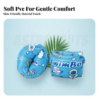 2 Pieces Double Air Chambers Inflatable Arm Bands High Buoyancy Swim Arm Floats Leak-Proof for Adults, Beginners, Pool, Beach