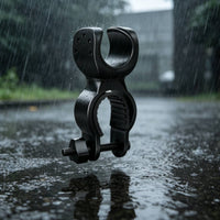 360-Degree Adjustable Bike Front Light Mount Quick-Release Bike Flashlight Mount Ridged Grip Handlebar Flashlight Clamp Compact