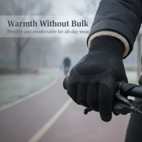Men's Winter Warm Touchscreen Gloves with Alpaca Fleece Lining