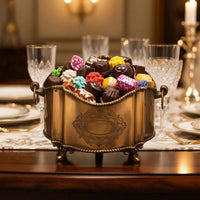 Vase Embossed Metal Vase Decorative Vessel for Decorators, Dining Table, Mantel