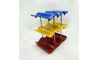 Open-Frame Wine Bottle Rack Compact Countertop Wine Rack Horizontal Layered for Kitchen Counter