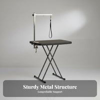 Space-Saving Grooming Table Arm with Clamp Easy Installation Pet Grooming Table Arm Rustproof for DIY Groomers