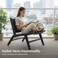 Saddle Leather Armchair Nordic Design Lounge Chair artistic design Household Furniture for Apartment Dwellers, Readers, Bedroom, Balcony, perusing corner
