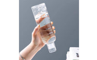 Heat and Cold Resistant Time Marked Water Bottle Leak Proof Portable Glass Drinking Bottle Minimalist Design for Office, Travel, Gym