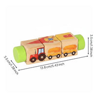 Grasp Training Rotating Picture Blocks Colorful Early Learning Blocks Safe for Toddlers