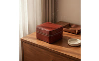 2 Compartment Watch Box Shielding Double Watch Travel Case Soft Suede Lining Sturdy Hard Shell for Travelers