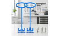 2 Pieces Compatible Pool Skimmer Basket Handle Rust-Resistant Skimmer Basket Handle with Hook Universal Heavy Duty for in-Ground Pools