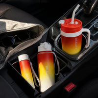 3-Piece Gradient Sports Water Bottle Set with Handle and Leak-Proof Design, Large Capacity