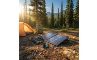 Quick Charge 3.0 40W Folding Solar Panel High Conversion Performance Foldable Solar Panel Built-in Stand Emergency Power Supply IP67 Waterproof for Hikers, Camping