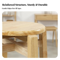 Antique design Stackable Four-Legged Stool Multi-Color choices Stackable Square-Seat Stool multipurpose Use Seating Furniture Space-Saving for Homeowners, Cafe Owners, Dining Room, Kitchen, Bedroom, Restaurant