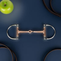 Violet Copper D-Shaped Horse Bit Stainless Steel Training Bit Long-Lasting Equestrian Gear Comfortable Mouthpiece