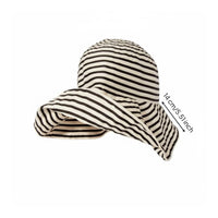 Lightweight & Breathable Women's Striped Fisherman Hat Adjustable Fit Packable Fisherman Cap Wrinkle-Resistant for Outdoor, Travel