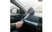 Washable & Reusable Pads Telescopic Windshield Cleaning Tool Lightweight Design Long Handle Glass Cleaning Brush Anti-Slip Grip Microfiber Defogging Wand for Trucks