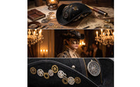 Steampunk Pirate Hat Black Classic for Cosplay, Theater