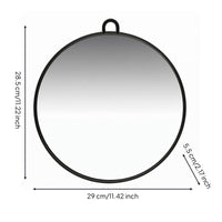 Round Makeup Mirror Glass Surface Vanity Accessory Solid Finish Room Decor