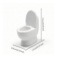 Miniature Toilet Decorative Miniature Lavatory Accessory Compact Commode for Collectors