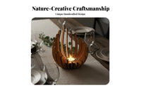 Wooden Lotus Candle Holder DIY Assembly Lotus Flower Candle Holder Handmade Casting Lamp for Wedding, Spa, Meditation