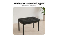 Minimalist Design Tufted Metal-Leg Bench Modern Design Tufted Upholstered Bench Sturdy Frame Long Stool Comfortable Padding for Beauty Professionals, Interior Designers, Changing Room, Nail Salon, Entryway, Bedroom