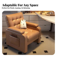Ergonomic Design Reclining Gaming Chair with Footrest Head and Support Highspine Gaming Recliner rotating Seat for enthusiasts, Remote Workers, Students, Bedroom, Internet Cafe, Game Room, Study
