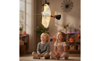 Spooky Ghost Riding a Broom Cloth Decorations Festive Decoration Lightweight for Porch