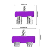 Stainless Steel Double Nozzle Pressure Washer Tip 2-in-1 Water Nozzle for Car Washing