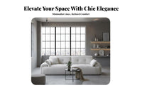 3-Seater Deep-Seat Couch Modern Minimalist Design 3-Seater billow Sofa Light Luxury Aesthetic Living Room Furniture for Homeowners, Home Decor, Bedroom