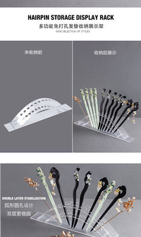 Acrylic Hairpin Storage Box with Transparent Display
