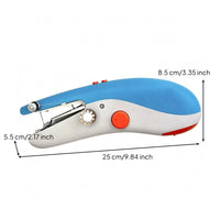 Compact Mini Electric Sewing Machine Metal Needle Handheld Sewing Machine Curved Shape Stitching Device Easy to Use for Mending