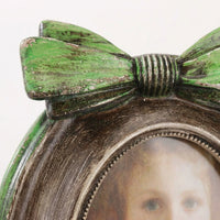 Photo Frame with Embossed Vintage Design for Home Decor, Oval Picture Display in European Style, Resin Family Wall Lightweight Decorative