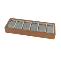 6-Slot Watch Display Tray Cloth-linedLined Watch Tray Scratch-Resistant Soft for Men, Dresser