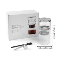 Cold Brew Coffee Maker Easy to Clean Cold Brew Coffee Maker with Strainer Clear Glass Pitcher with Lid for Apartment