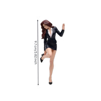 Miniature Woman Figure Fashionable Woman Miniature Figure Stylish Female Figurine for Hobbyists