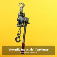 Heavy Duty Wire Rope Tightener Long-Lasting Steel Construction Hand Ratchet Puller Powerful Ratcheting System for Garages, Farms