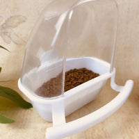 Spill Resistant Cup Avian Water Feeder, Automatic Budgie Water Dispenser for Wire Cages, Dual Food Reservoir with Transparent Lid, 10x6x11cm