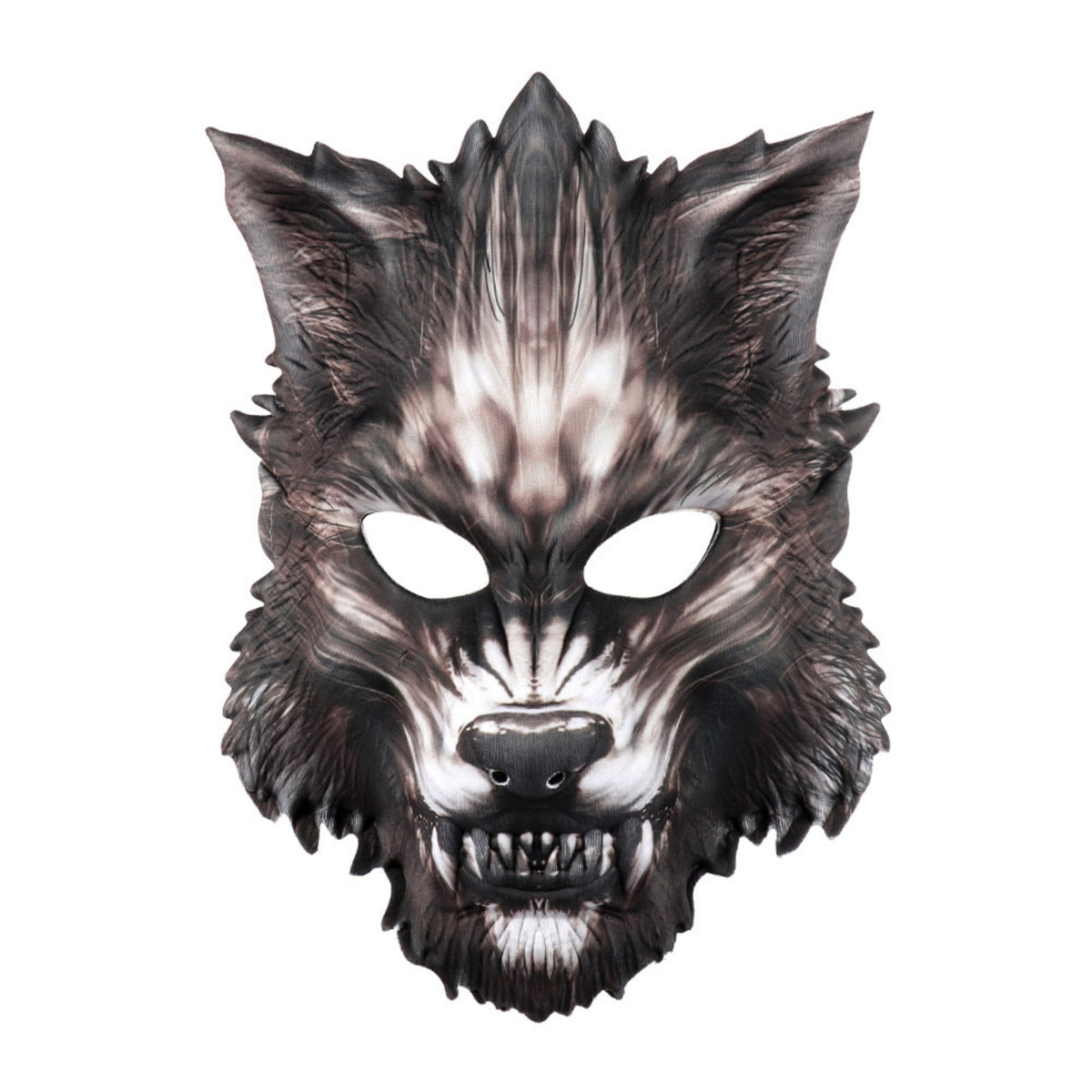 Wolf Face Covering Snarling Canine Head Face Covering Universal Fit for Teens, Carnival
