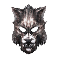Wolf Face Covering Snarling Canine Head Face Covering Universal Fit for Teens, Carnival