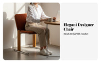 Ergonomic spinerest cylindrical Frame Chair Sleek silhouette Seating Furniture Century Modern Designera Modern Design Padded Seat and spine for Cafe Owners, Interior Designers, Homeowners, Dining Room, Restaurant, Coffee Shop, Home Office