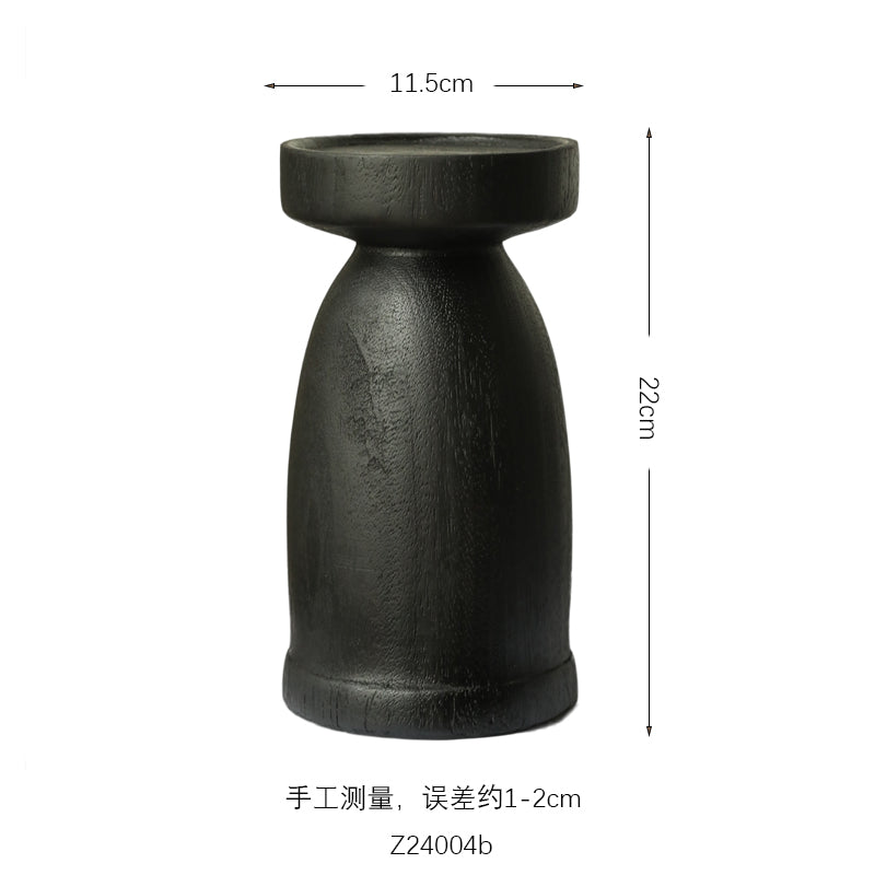 DIHOME侘寂风黑色大型摆件烛台黑色漆面烛台客厅酒店高级工艺品