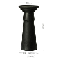 DIHOME侘寂风黑色大型摆件烛台黑色漆面烛台客厅酒店高级工艺品