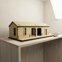 1/72 Scale Station House Kit Removable Roof Miniature Scene Scenery