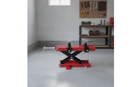 Motorcycle Lift with Support Arms Adjustable Motorcycle Lift Stand Manual Stand for Mechanics